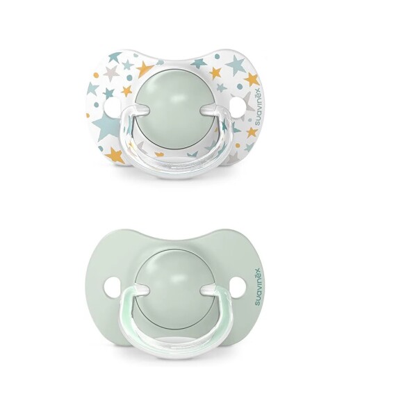 Set x2 chupete fisiologico Suavinex 6 a 18M Estrellas