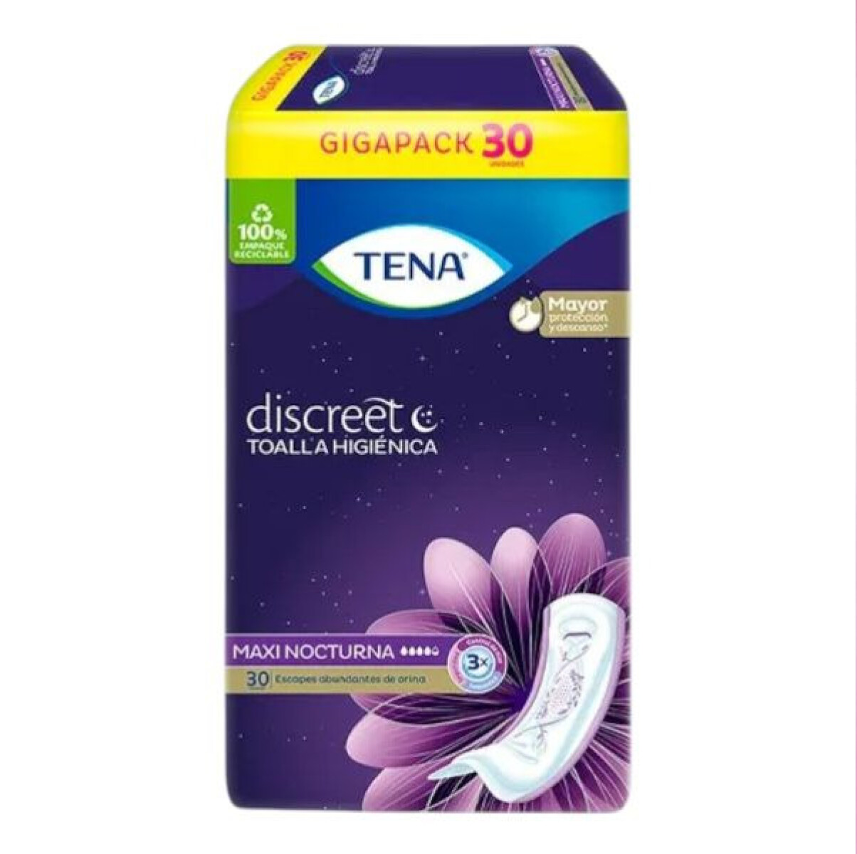TOALLA HIG. TENA DISCRE MAXI NIGHT 8X30 