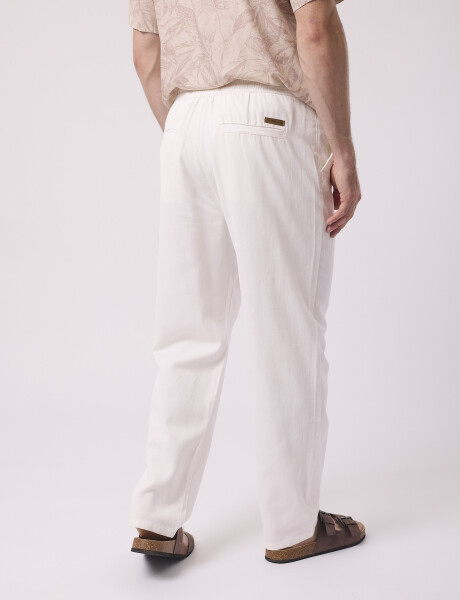 Pantalon cintura jogger blanco