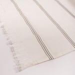 Individual 35x46 con Flecos Tusor Soft Rayas Beige