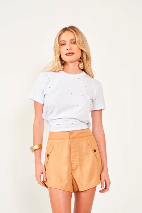 Remera con apliques Brisa Blanco