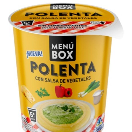 POLENTA BOX CAÑUELAS 75 GRS Con Salsa Vegetales