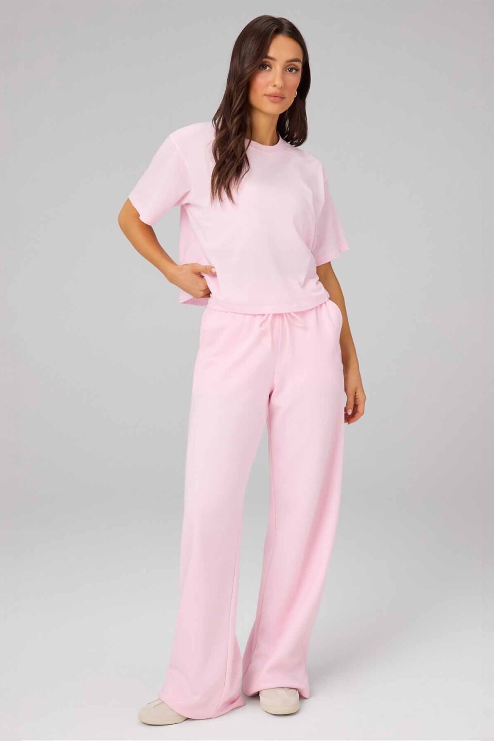 Top Training 100% Cotton Boxy Tee Mujer Soft Pink