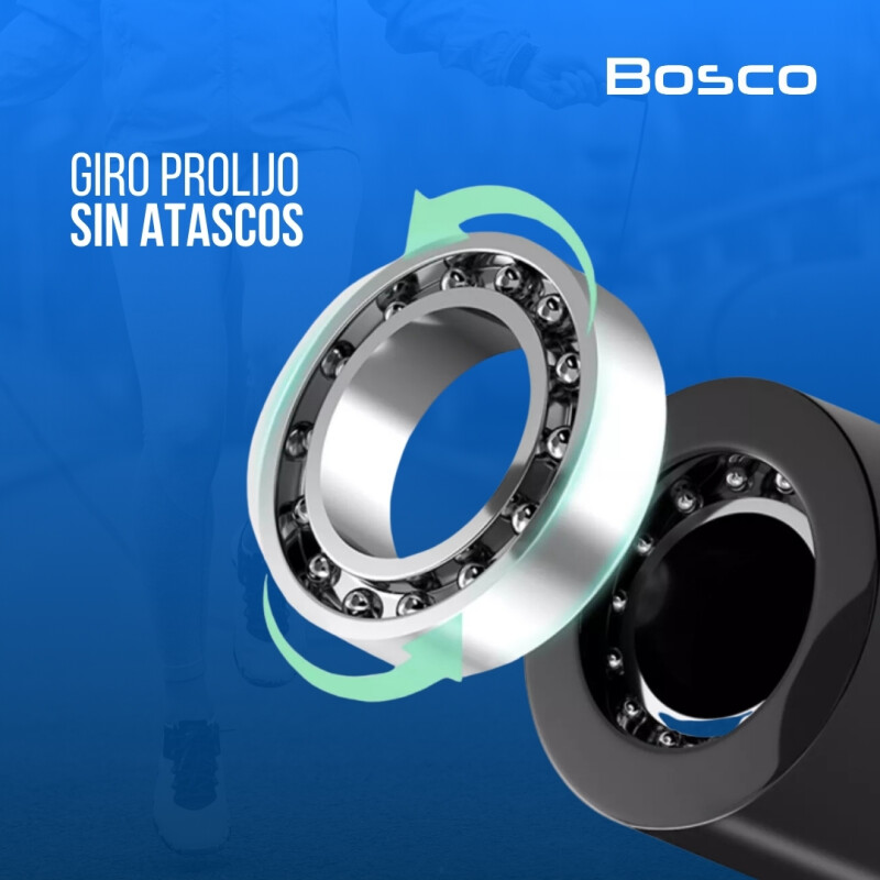 Cuerda Saltar Con Contador Digital Bosco Cardio Crossfit Gym Negro