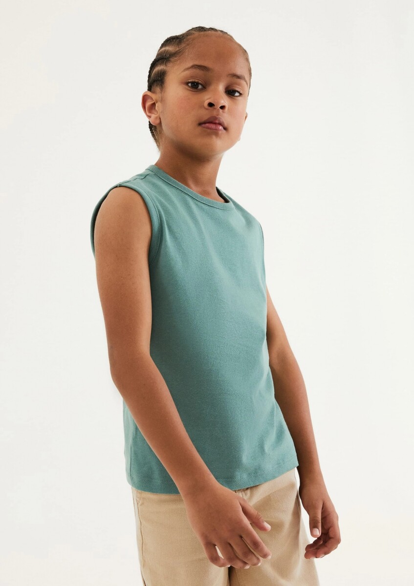 MUSCULOSA INFANTIL UNISSEX BÁSICA - VERDE 