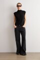 Blusa lurex con tablas negro