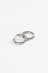 Aros acero grueso small plateado