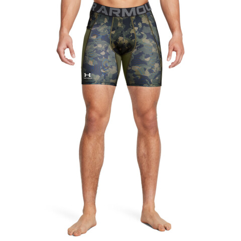 UA HG Armour Prtd Comp Sts-GRN GRN-390