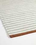 Alfombra exterior Catiana de PET rayas verde 60 x 90 cm