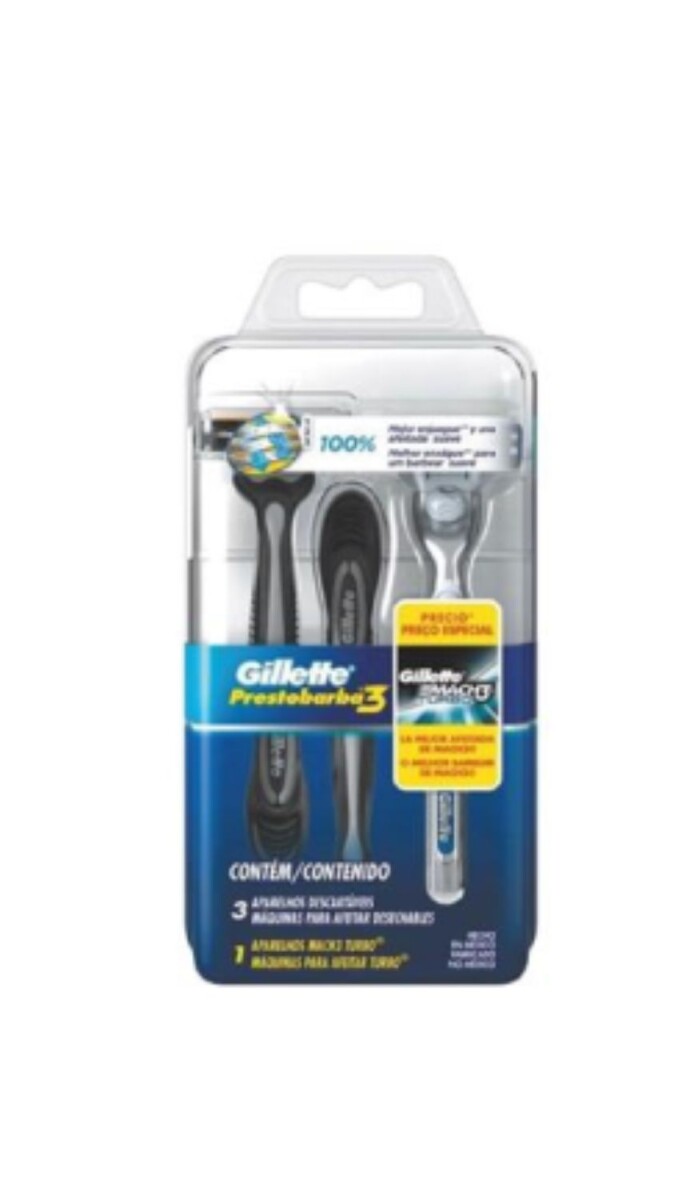 PACK AFEITAR GILLETTE 3 PRESTOBARBA 3 