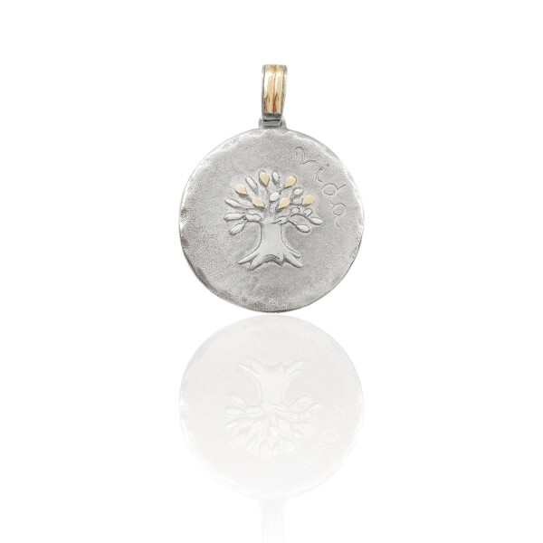 Dijes Arbol de la vida-Plata 925 y Oro-Sin piedra-CP5475 sinpiedra