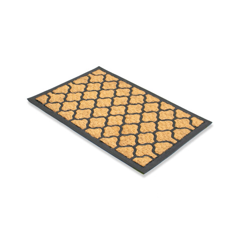 ALFOMBRA COCO RECT NATURAL C/DET GOMA 40X90CM Unica