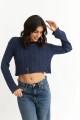 Sweater crop top AZUL