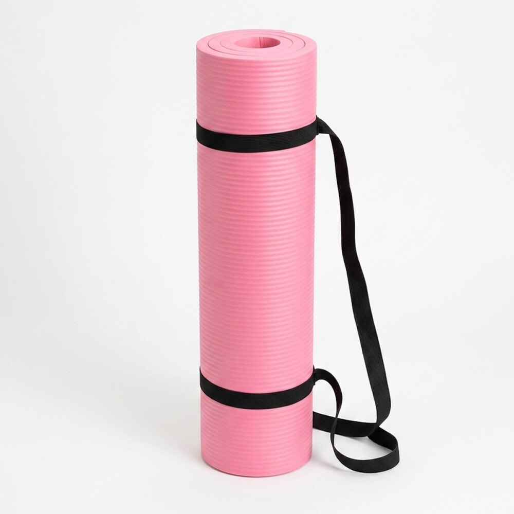 Colchoneta De Yoga Antideslizante 15mm Rosa