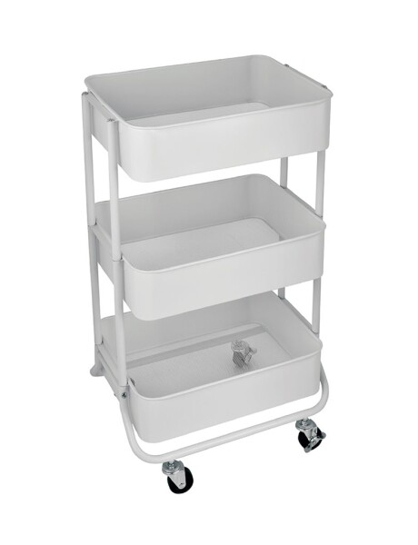 CARRITO MULTIUSO HIERRO 44.5x30.5x75CM BLANCO CARRITO MULTIUSO HIERRO 44.5x30.5x75CM BLANCO