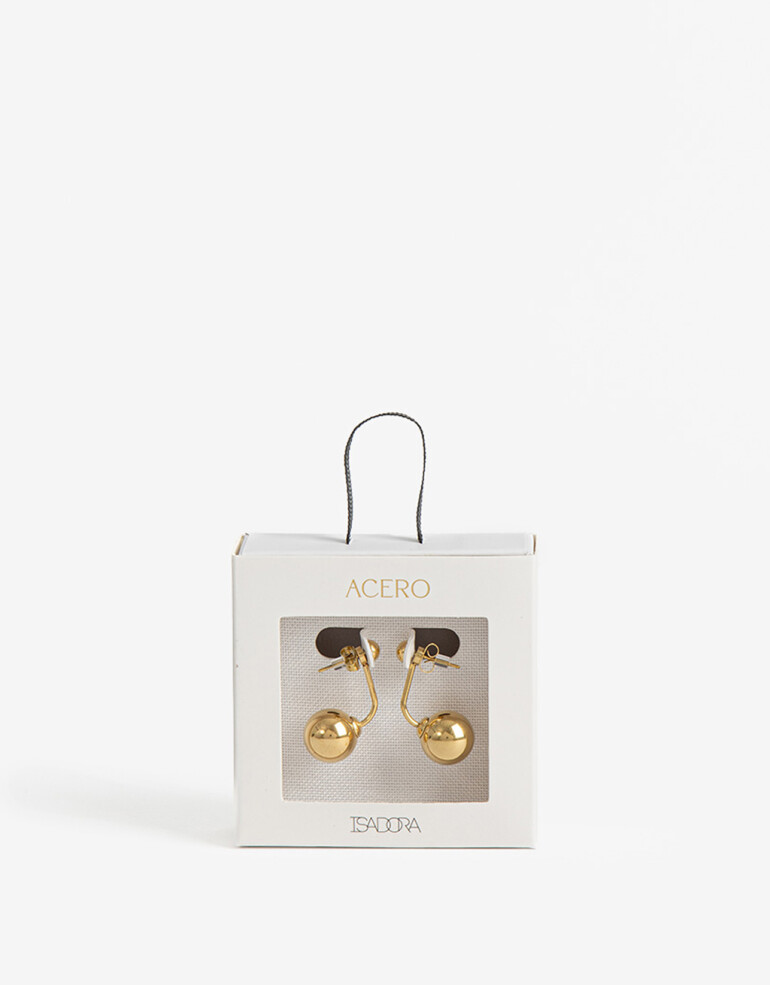 Aros Pasantes Metal Aros Cortos De Acero - Dorado