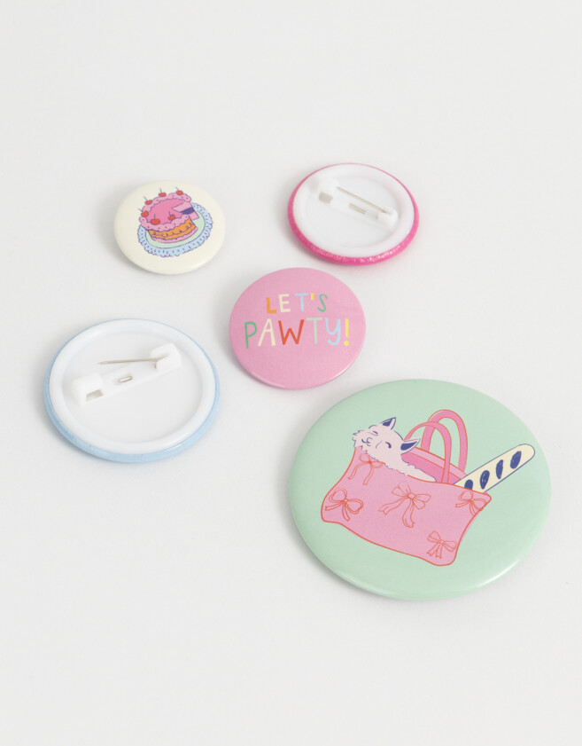Pin Animalito Set De Pines Ilustrados - Combinacion Multicolor