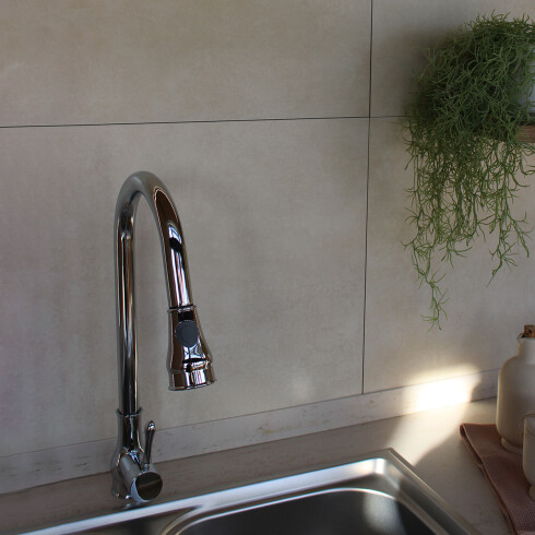 GRIFO DE COCINA DE MESADA 35MM CON EXTENSIBLE,CROMADA 000