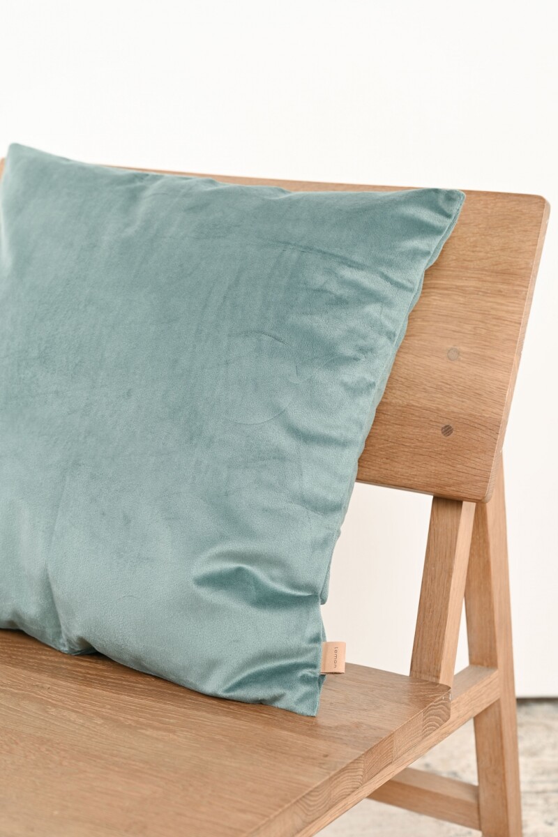 Almohadón Velvet Cuadrado Verde Agua