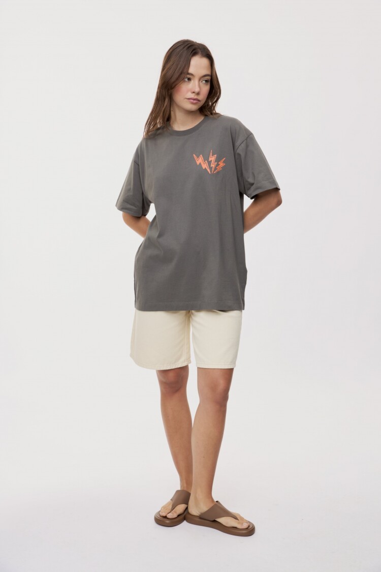 REMERA HUMAN Cemento