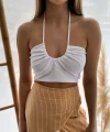 Top Mica blanco