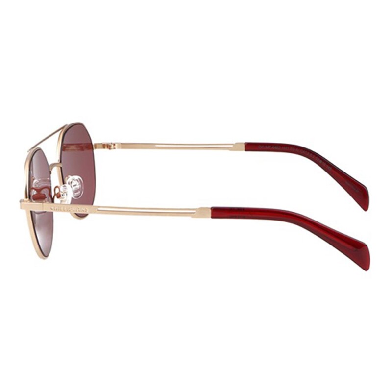 Lentes De Sol Anitta Redondo Rojo Espejado/dorado