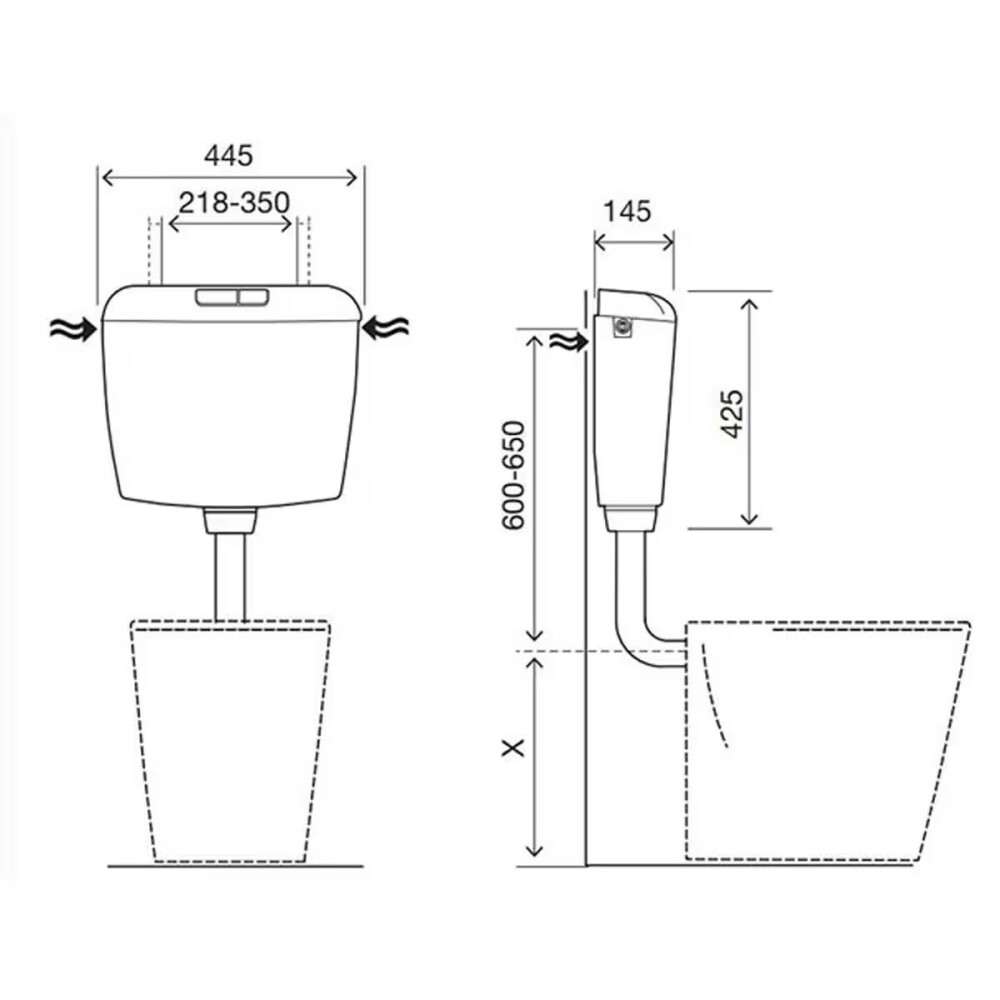 Cisterna exterior Oli Quarzo doble descarga Cisterna Exterior Oli Quarzo Doble Descarga