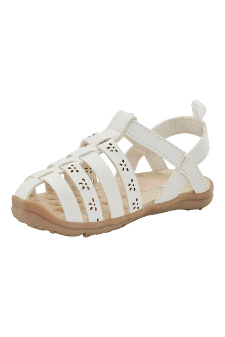 Sandalias caladas, blancas Sin color