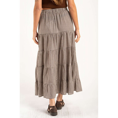 Falda Gingham Chocolate