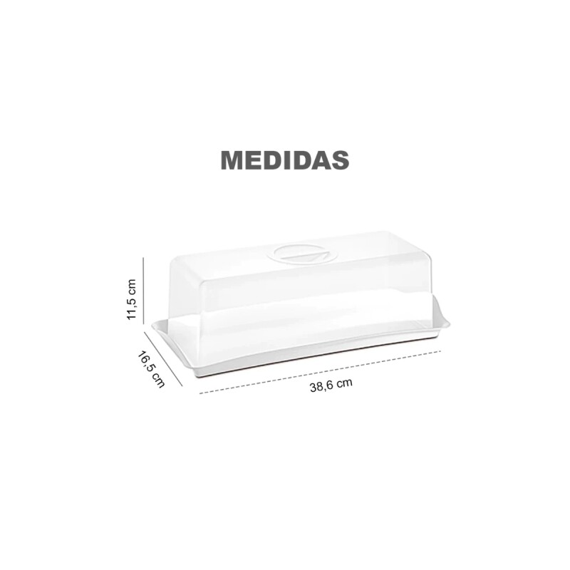 Panera rectangular de acrílico TRANSPARENTE