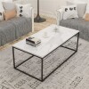 Mesa de centro - Mármol y metal Mesa de centro - Mármol y metal