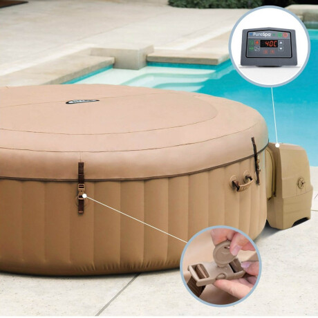 Intex Pure Spa Bañera Hidromasaje 4 Personas Inflable Inx028426
