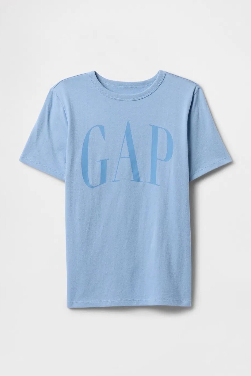 Remera Logo Gap Niño Blue Suede