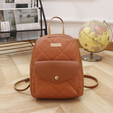Mochila femenina con bolsillo Marrón