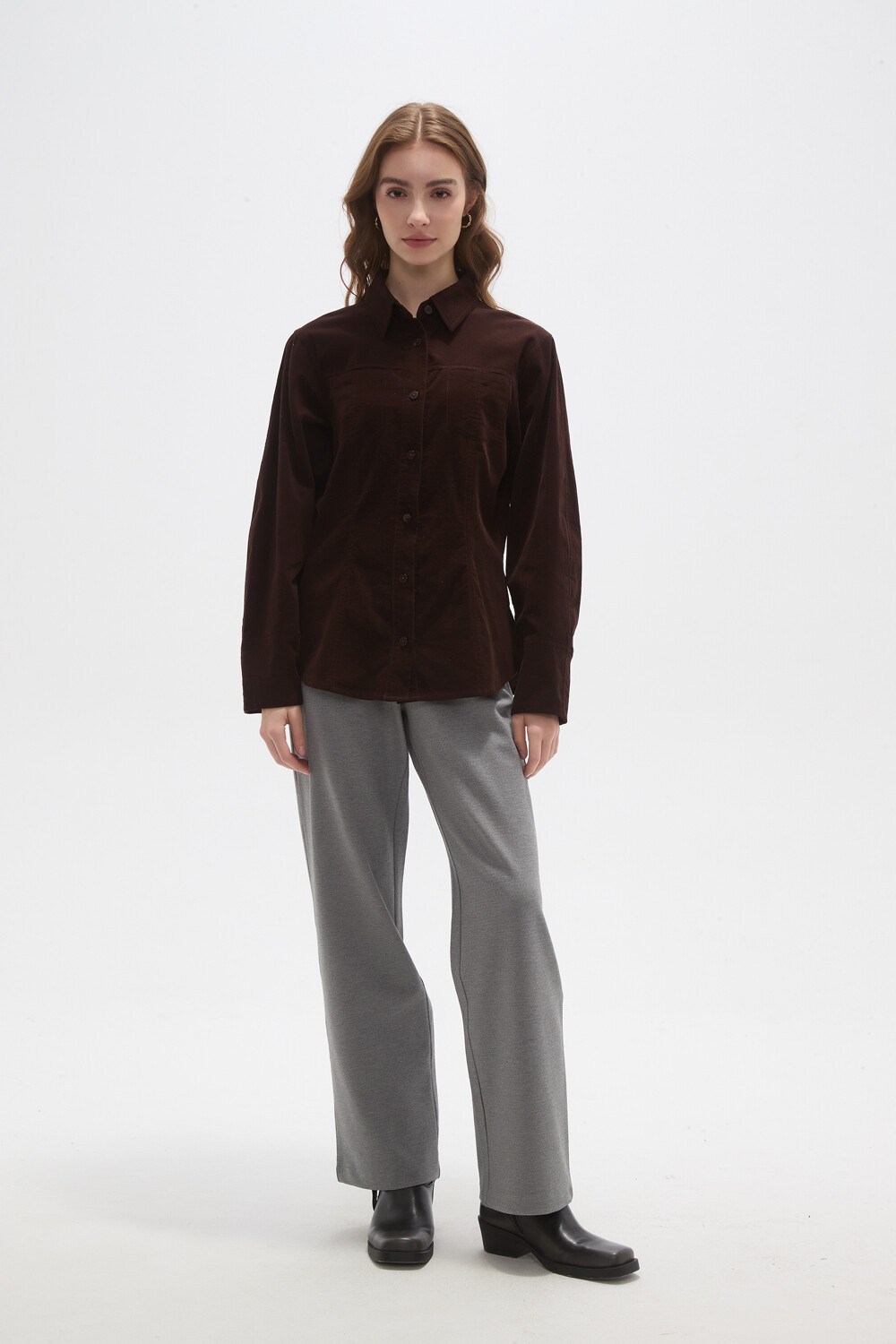 Camisa Ravika Chocolate