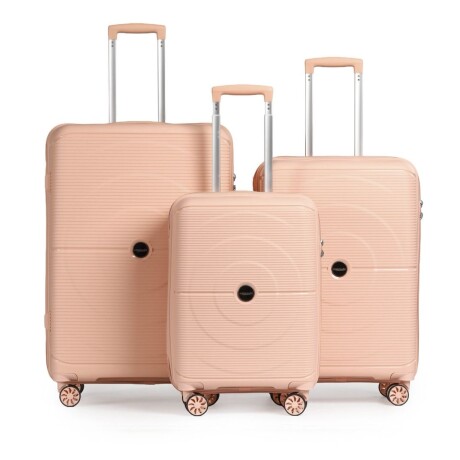 Set de Valijas Rígidas de Polipropileno x3 - Salmón Set de Valijas Rígidas de Polipropileno x3 - Salmón