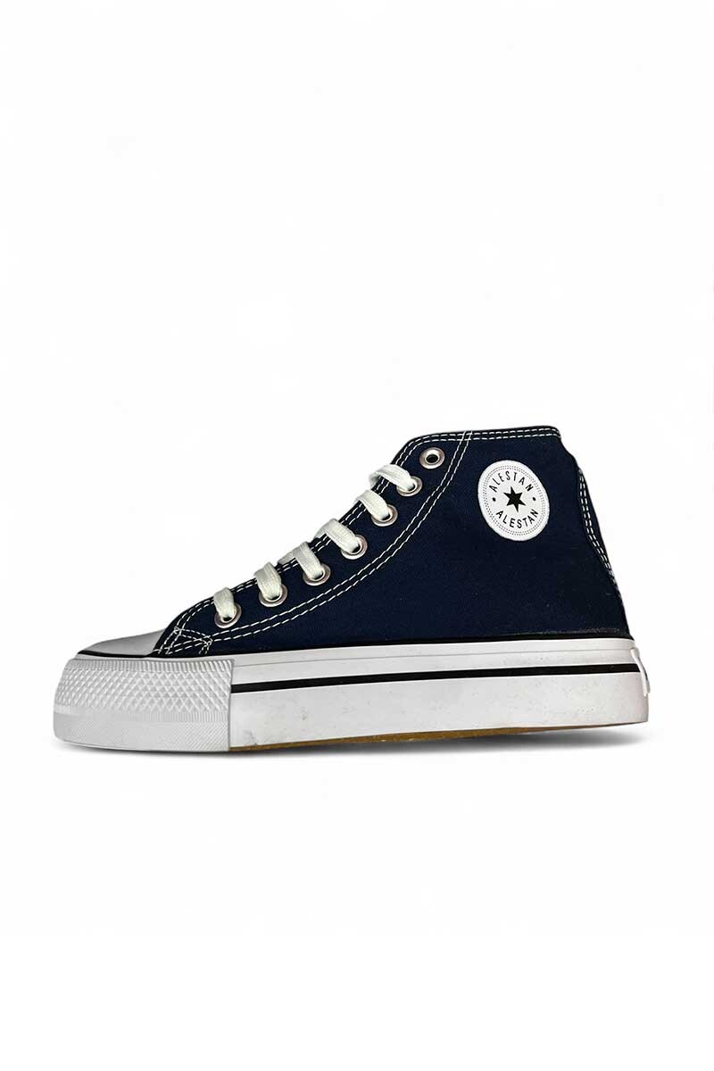 BOTA DEPORTIVA MEDIO BASKET LONA CON PLATAFORMA Azul