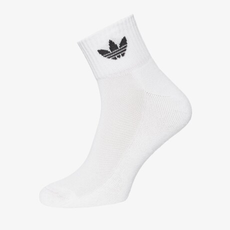 Media Adidas Moda Unisex Mid Ankle Sck White/White/Black S/C