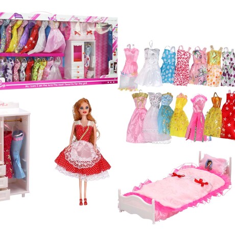 MUÑECA CON 22 VESTIDOS MUÑECA CON 22 VESTIDOS