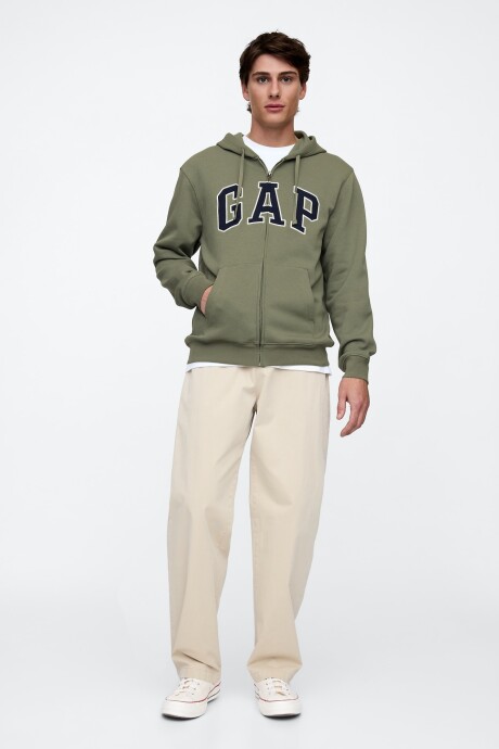 Canguro Logo Gap Con Cierre Hombre Mesculen Green