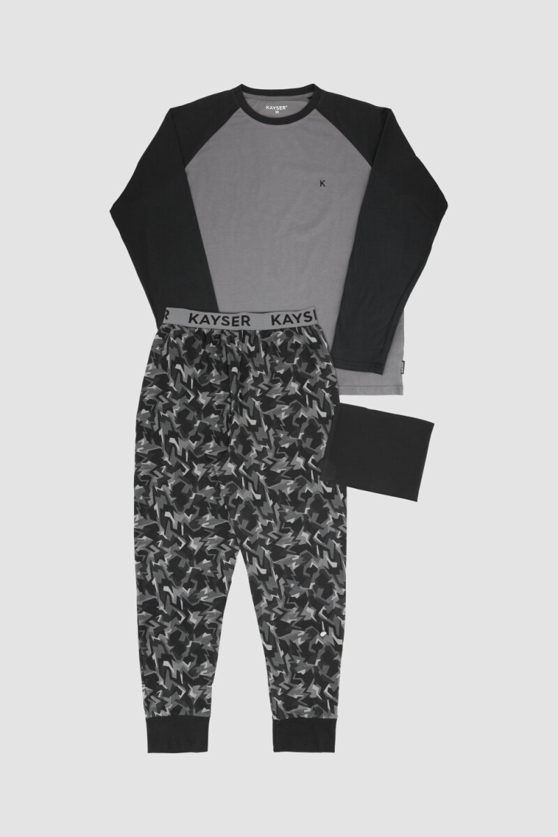 67-1818 pijama rombo - Gris 