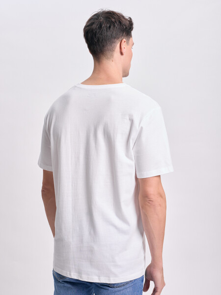 Remera manga corta estampa Blanca
