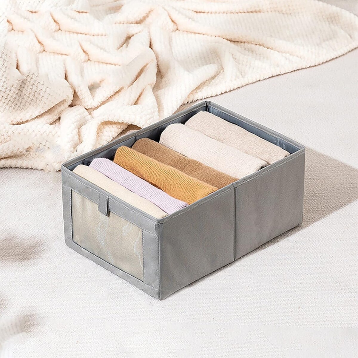 Caja de almacenamiento de tela plegable 