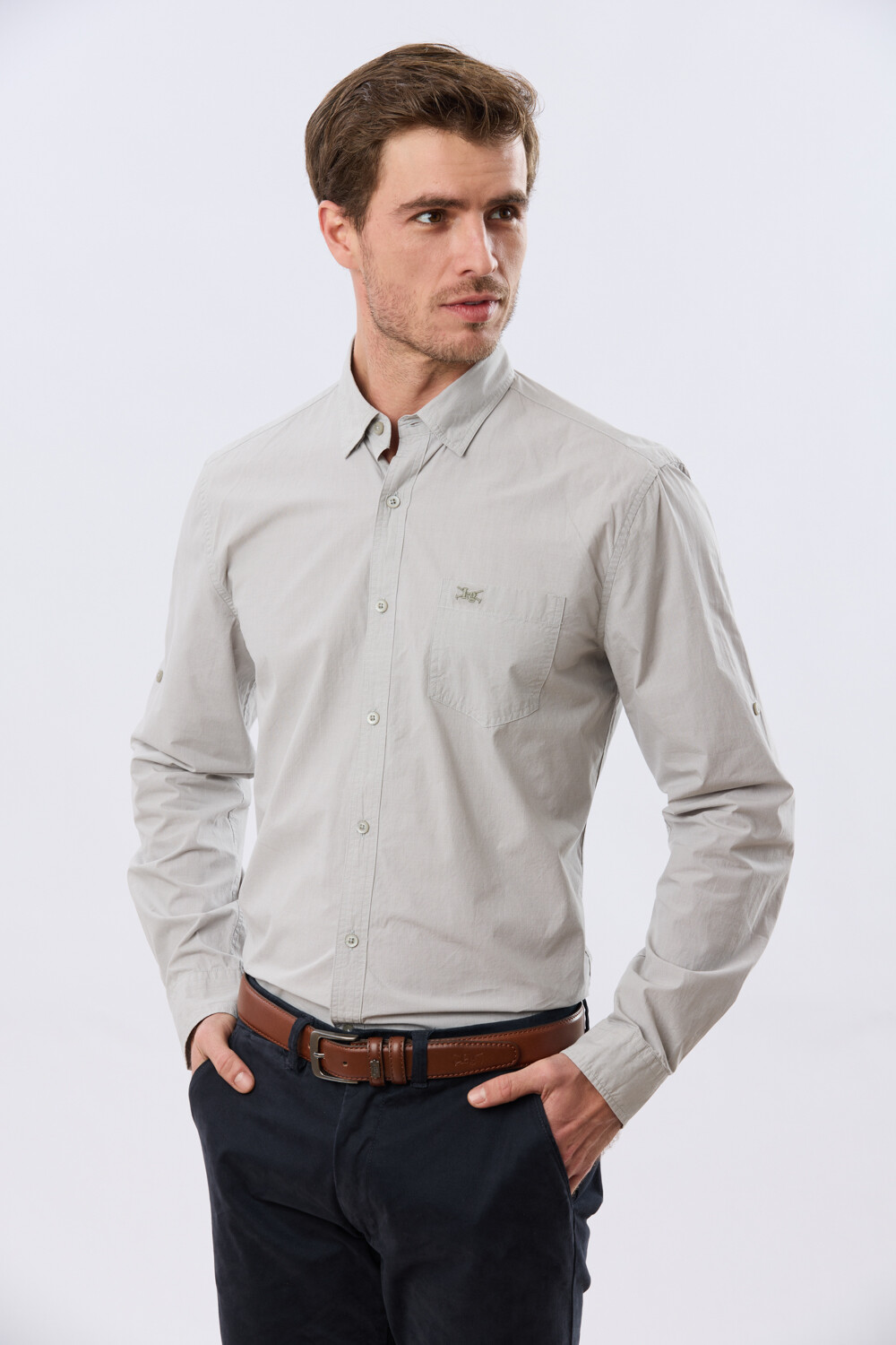 CAMISA CUADROS DE ALGODÓN Verde