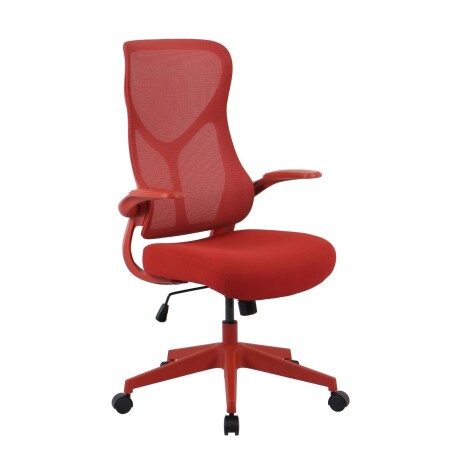 SILLA DE OFICINA MALLA-Y-METAL ROJO 3699F