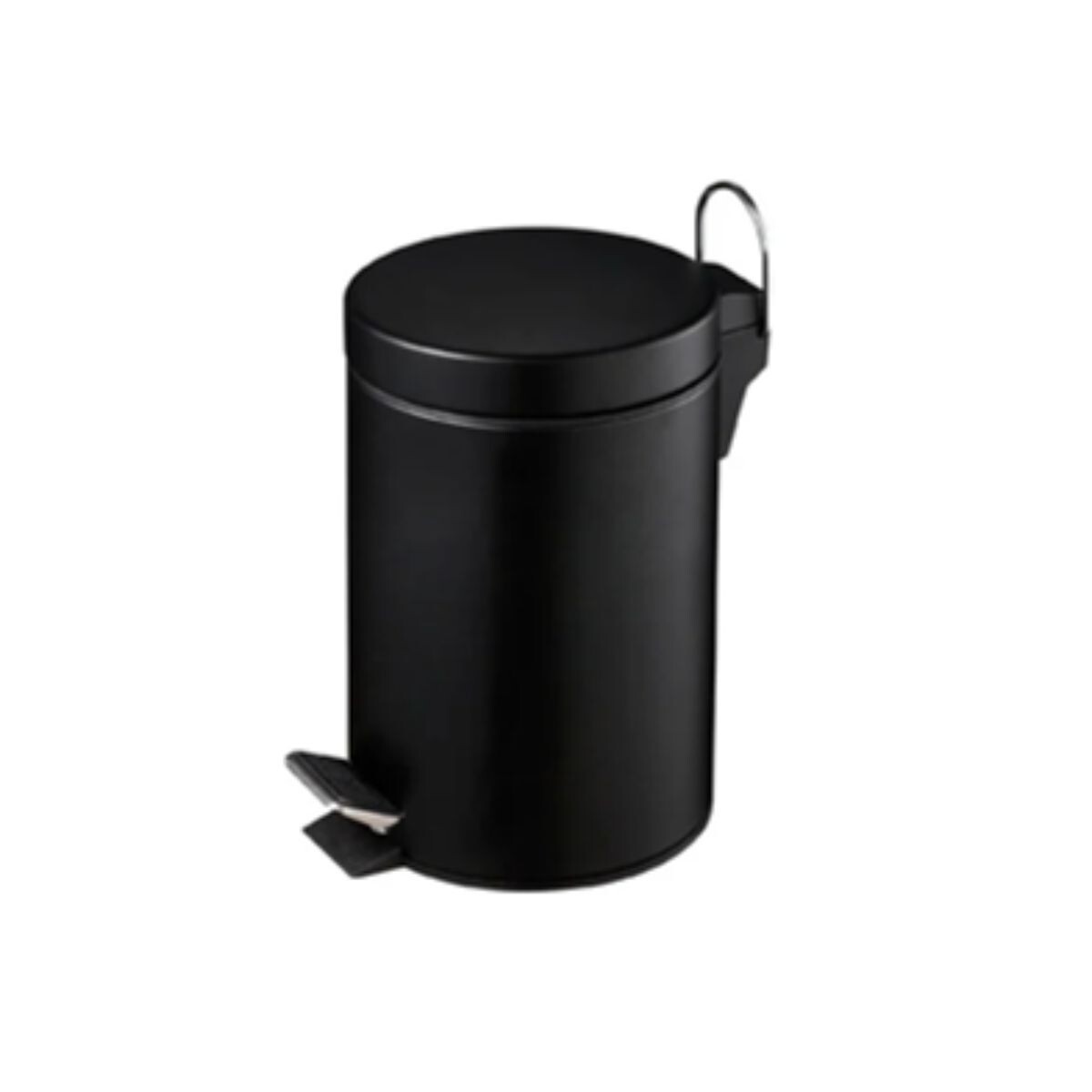 Papelera Basurero De Ac. Inoxidable Negra 30 Lts 