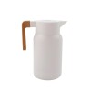 Jarra térmica recta 1L - plástico mango madera Blanco