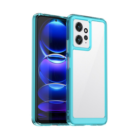 Case Transparente con Borde de Color Xiaomi Redmi 12 Turquesa