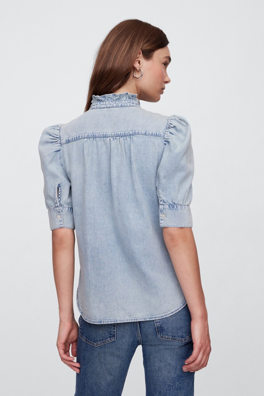 Camisa De Jean Mujer Light Wash