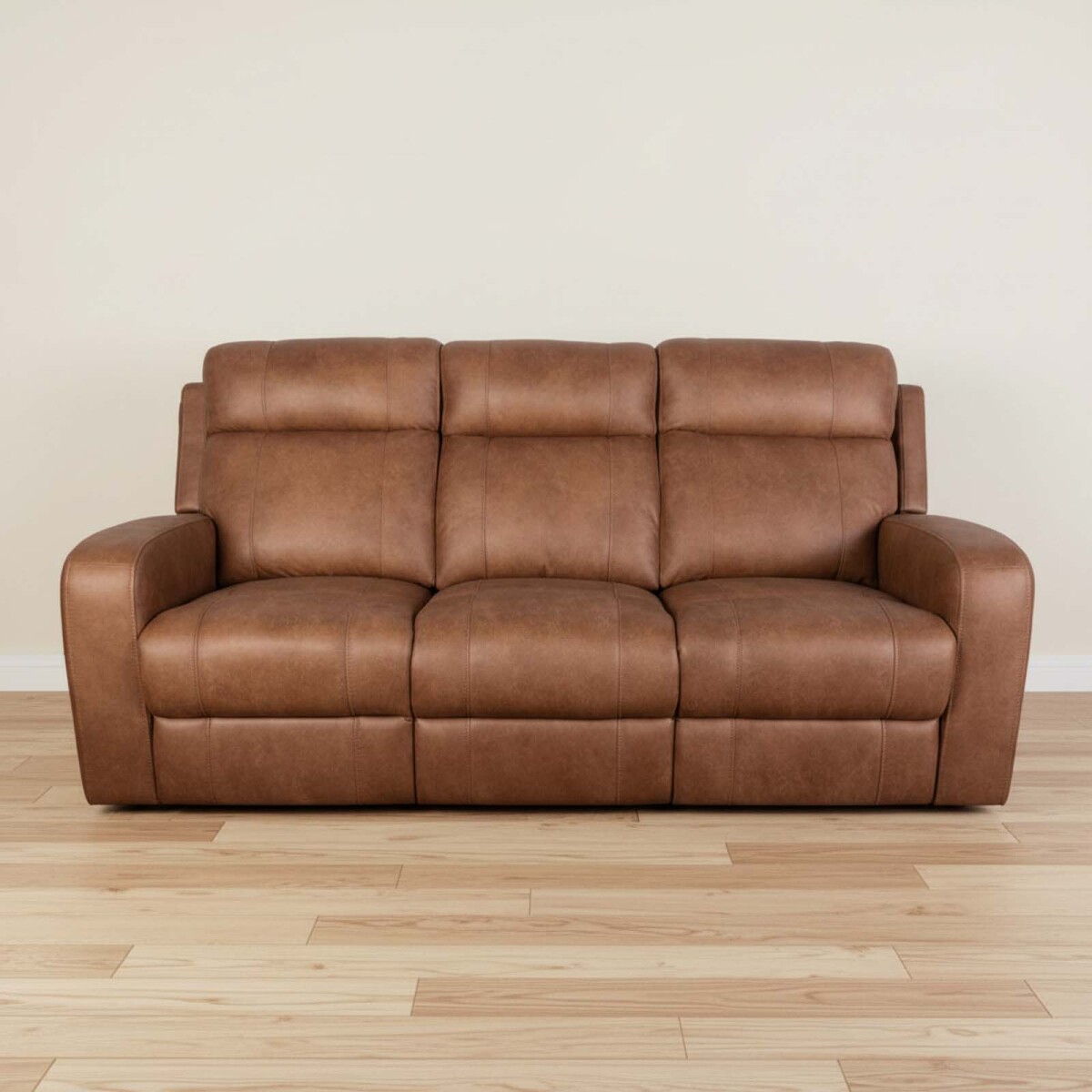 RECLINER MANUAL - 3 CUERPOS TELA MARRON HAMILTON CAMEL 